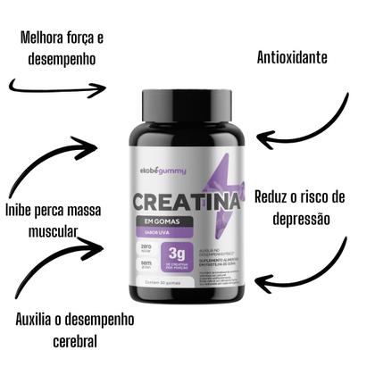 Imagem de Creatinas Monohidratada Ekobé Gummy Sabor Uva C/30 Gomas