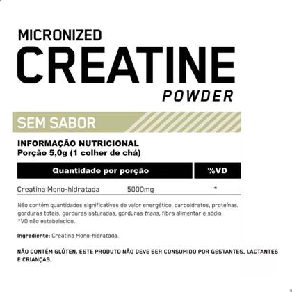 Imagem de Creatine Micronized Powder 300g Optimum Nutrition