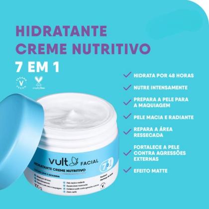 Imagem de Creme 7 em 1 Hidratante Facial Vult Care Nutritivo 100g