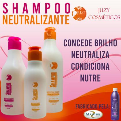 Imagem de Creme Alisante Black 300g Juca + Shampoo Neutralizante 300ml Juzy + Mascara Açai 500g Thyrre