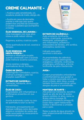 Imagem de Creme Calmante Infantil com Extrato de Camomila, Calêndula, Manteiga de Karitê e Óleo de Coco
