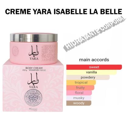 Imagem de Creme Corporal Hidratante Yara Isabelle La Belle 200g