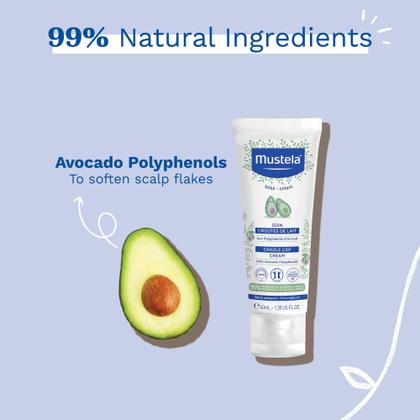 Imagem de Creme Cradle Cap Mustela para recém-nascidos com abacate natural 40 ml