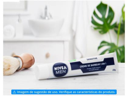 Imagem de Creme de Barbear Nivea Men 2 em 1 Sensitive 65g