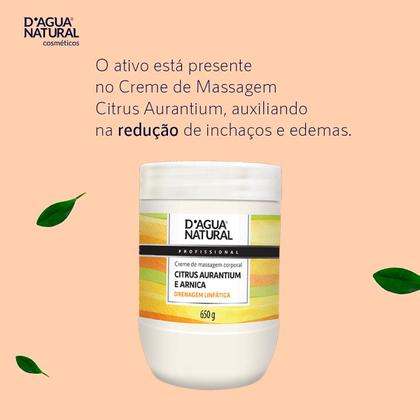Imagem de Creme de Massagem Corporal Dagua Natural Citrus Aurantium e Arnica 650g Drenagem Linfática