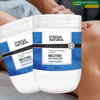 Imagem de Creme De Massagem Corporal Dagua Natural Neutro 650g Sem Perfume Hidratação