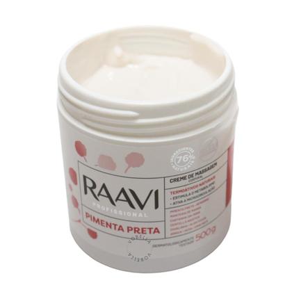 Imagem de Creme De Massagem Corporal Drenagem Pimenta Preta Raavi 500g