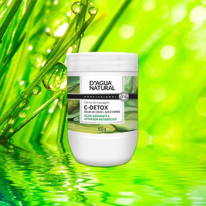 Imagem de Creme De Massagem Dagua Natural C-detox 650g Antioxidante Ação Drenante e Ativador Metabólico