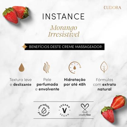 Imagem de Creme de Massagem Instance Morango Irresistível 180ml
