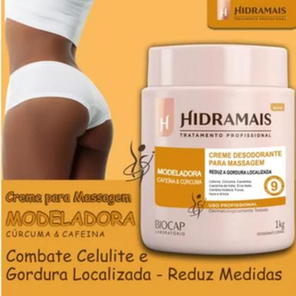 Imagem de Creme de massagem modeladora cafeína e cúrcuma 1kg hidramais