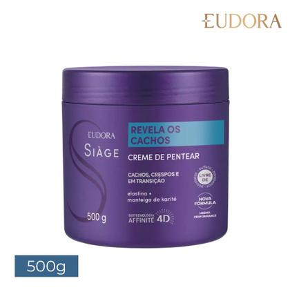 Imagem de Creme de Pentear Cabelos Cacheados Revela Os Cachos Ondulados 500g Eudora Siàge
