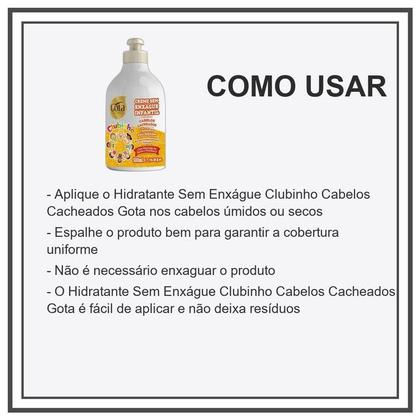 Imagem de Creme de Pentear Clubinho Cabelos Cacheados Gota Dourada 300g