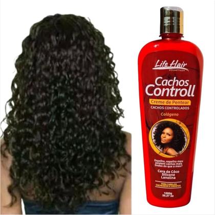 Imagem de Creme De Pentear finalizador de Cachos Controll Life Hair Redução Volume cachos definidos modelados