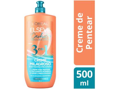 Imagem de Creme de Pentear LOréal Paris Elseve Milagroso - 3 em 1 Cachos Longos dos Sonhos 500ml
