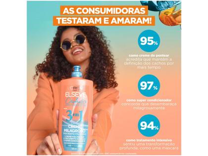 Imagem de Creme de Pentear LOréal Paris Elseve Milagroso - 3 em 1 Cachos Longos dos Sonhos 500ml