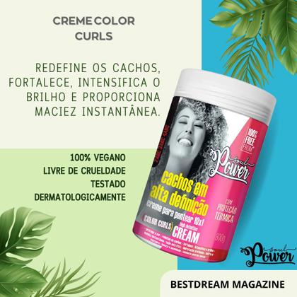 Imagem de Creme De Pentear Soul Power Vegano Curly On Styling Linha Completa Pote Grande 800g - Escolha O Seu