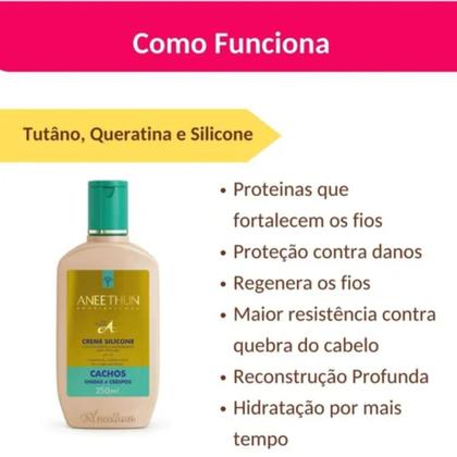 Imagem de Creme de Silicone Cachos Aneethun Linha A 250ml
