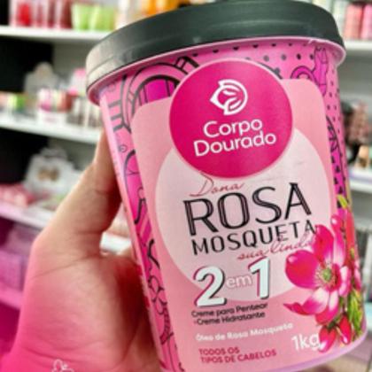 Imagem de Creme de Tratamento para Pentear e Hidratante 2 em 1 Regarv 1kg Corpo Dourado Todos os Tipos de Cabelo