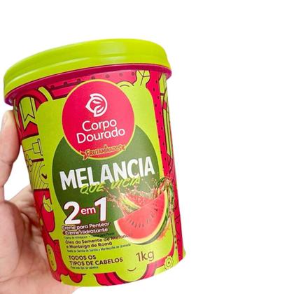 Imagem de Creme de Tratamento para Pentear e Hidratante 2 em 1 Regarv 1kg Corpo Dourado Todos os Tipos de Cabelo