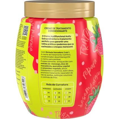 Imagem de Creme de Tratamento Salon Line 3 em1 Multy Extraordinário Cachos dos Sonhos Morango e Óleo de Macadâmia 1Kg