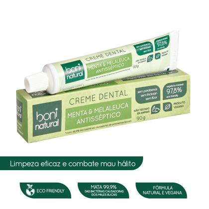 Imagem de Creme Dental Boni Natural Menta e Melaleuca 90g