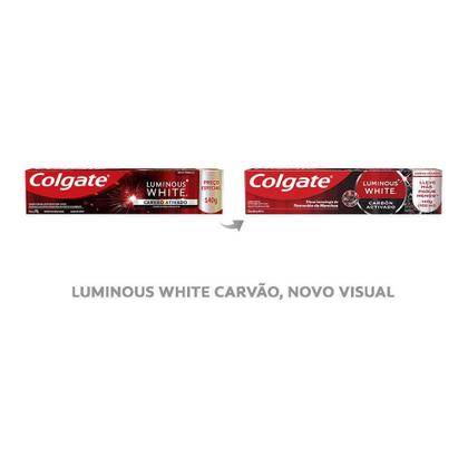 Imagem de Creme Dental Colgate Luminous White Carvão Ativado 140g