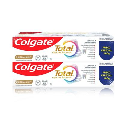 Imagem de Creme Dental Colgate Total Original Mint Prevenção Ativa 180g 2 unidades