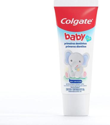 Imagem de CREME DENTAL INFANTIL COLGATE BABY PRIMEIROS DENTINHOS SEM FLúOR 50G