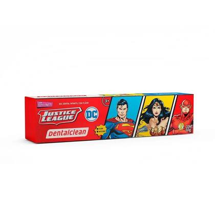 Imagem de Creme Dental Infantil Dentalclean Liga da Justiça Tutti-Frutti com Flúor 50g