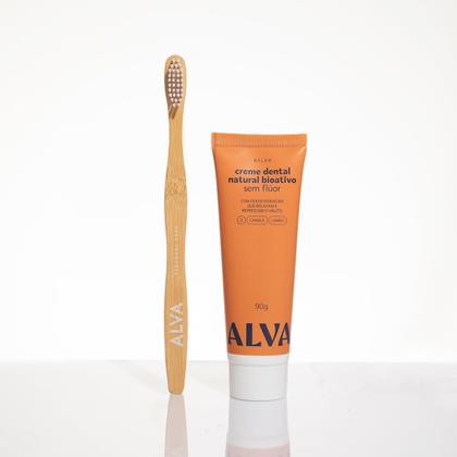 Imagem de Creme Dental Natural Bioativo Alva Relax Canela e Limão Sem Flúor 90g
