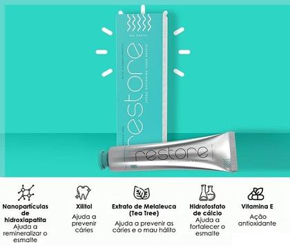 Imagem de Creme Dental Restore Speed Whitening Nano Repair 90g