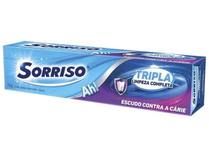Imagem de Creme Dental Sorriso Tripla Limpeza Completa 70g 12 Unidades