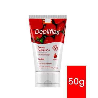 Imagem de Creme Depilação Facial Morango Depiltório Depilflax Indolor 50g