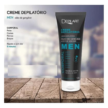 Imagem de Creme Depilatório Corporal Men 120g Óleo Gengibre Depilart