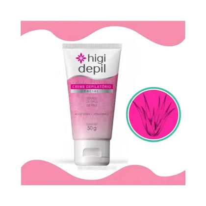Imagem de Creme Depilatório Facial Aloe Vera e Vitamina E Higi Depil