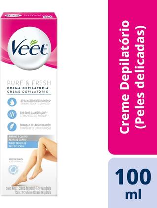 Imagem de CREME DEPILATORIO VEET PURE &amp FRESH PELE SENSIVEL 100ML