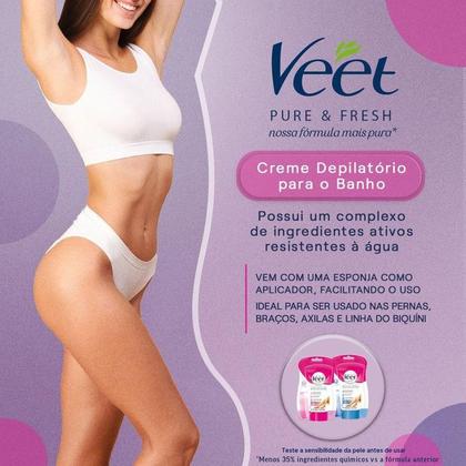 Imagem de Creme Depilatório Veet Pure & Fresh para o Banho 150ml