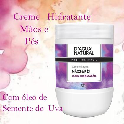 Imagem de Creme desodorante hidratante mãos e pés 680g d'água natural