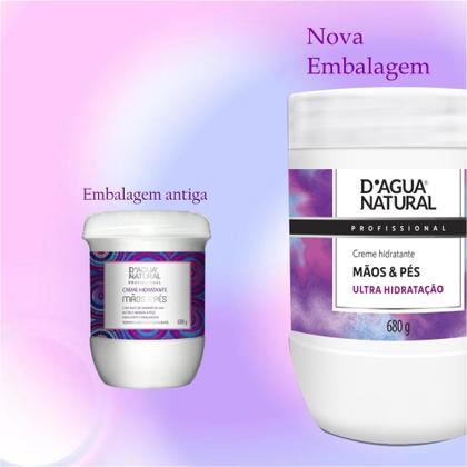 Imagem de Creme desodorante hidratante mãos e pés 680g d'água natural