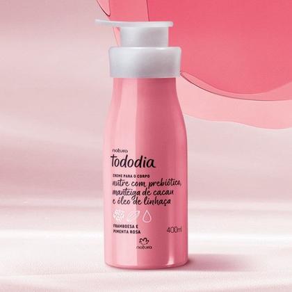 Imagem de Creme Desodorante Nutritivo para o Corpo Framboesa e Pimenta Rosa Tododia 400ml
