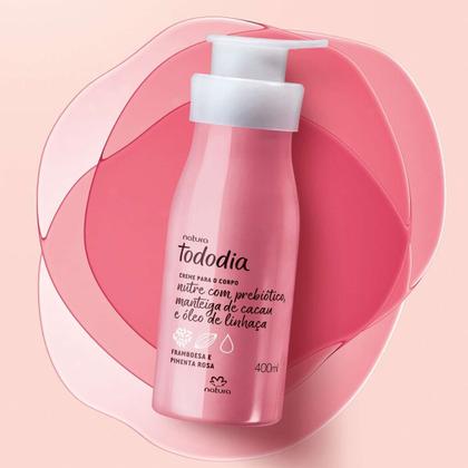 Imagem de Creme Desodorante Nutritivo para o Corpo Framboesa e Pimenta Rosa Tododia 400ml