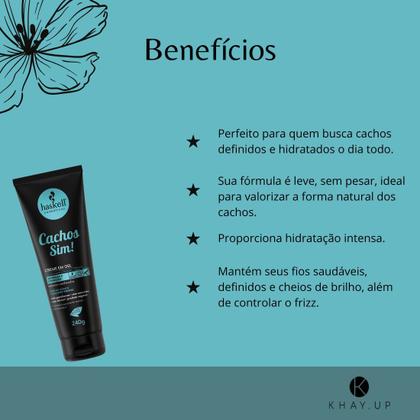 Imagem de Creme Em Gel - Haskell - Cachos Sim - Protetor Térmico 240g
