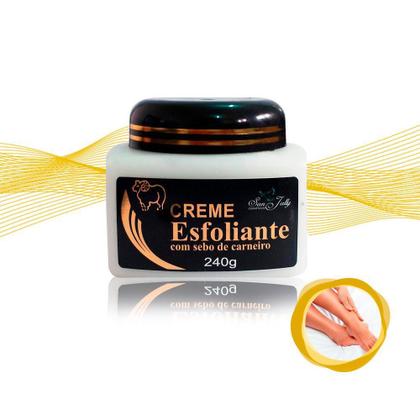 Imagem de Creme Esfoliante Com Sebo de Carneiro 240g Para Pés Mãos Corpo