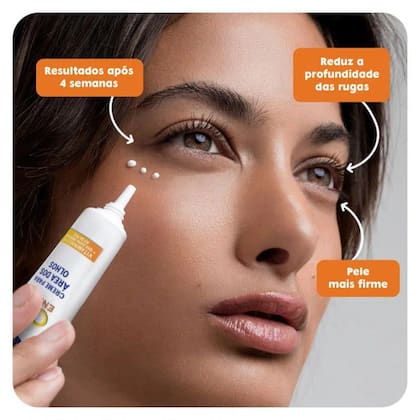 Imagem de Creme Facial Anti-Idade Área dos Olhos Nivea Q10 Plus Vitamina C Antissinais e Antirrugas 15 G