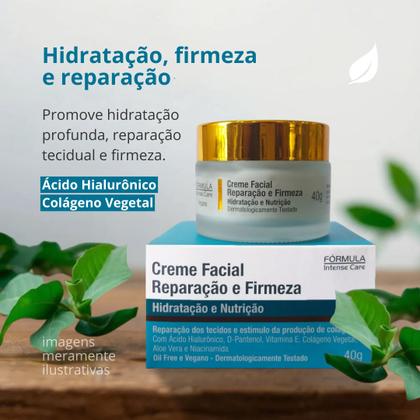 Imagem de Creme Facial Colágeno, Ácido Hialurônico E Vitamina E 40g  Fórmula Intense Care