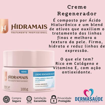 Imagem de Creme Facial Hidratante Reduz Linhas Expressão Com Uva Uvb