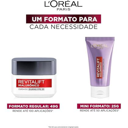 Imagem de Creme Facial L'oreal Revitalift Hialurônico FPS20 25g