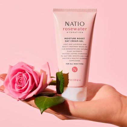 Imagem de Creme facial Natio Australia Rosewater Hydration 75mL por dia