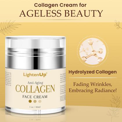 Imagem de Creme facial OMIC Lighten-Up Collagen 30mL Antienvelhecimento com Ácido Hialurônico