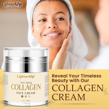 Imagem de Creme facial OMIC Lighten-Up Collagen 30mL Antienvelhecimento com Ácido Hialurônico